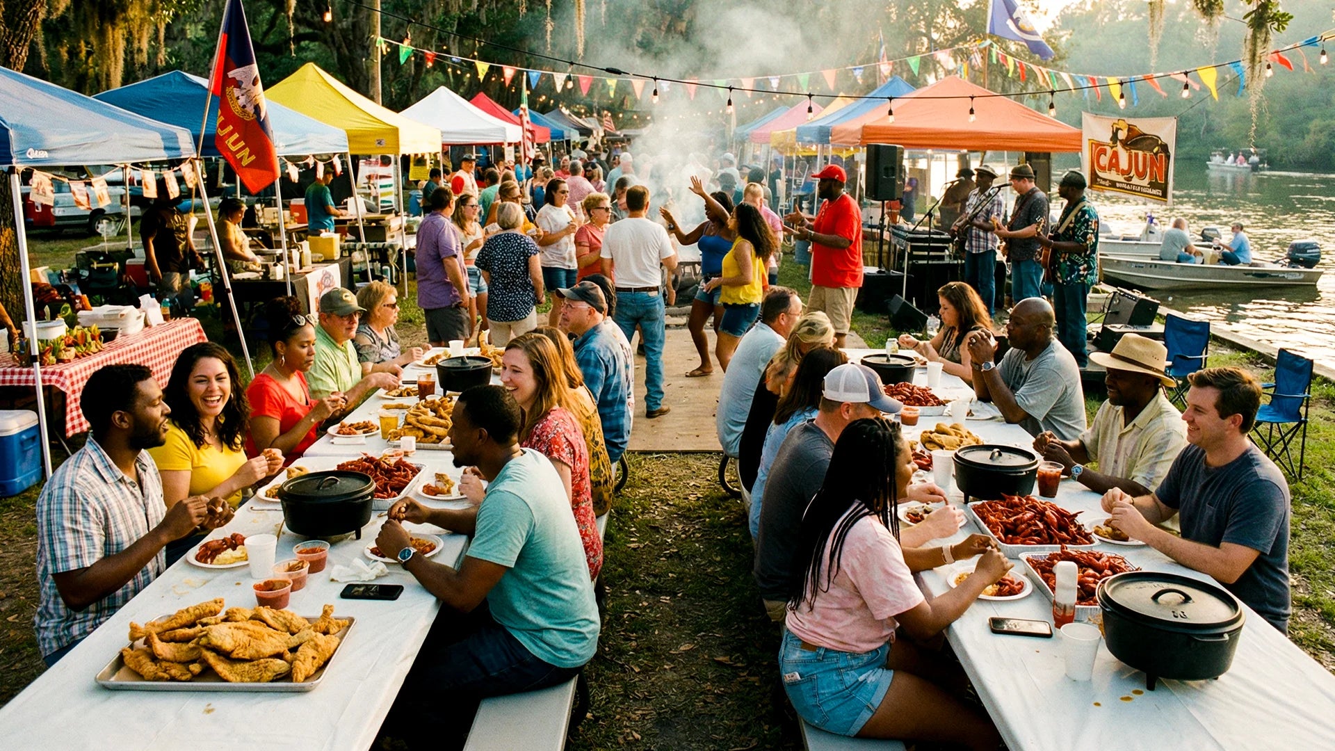 Authentic seasoning used to create bold flavor at a crawfish boil.
